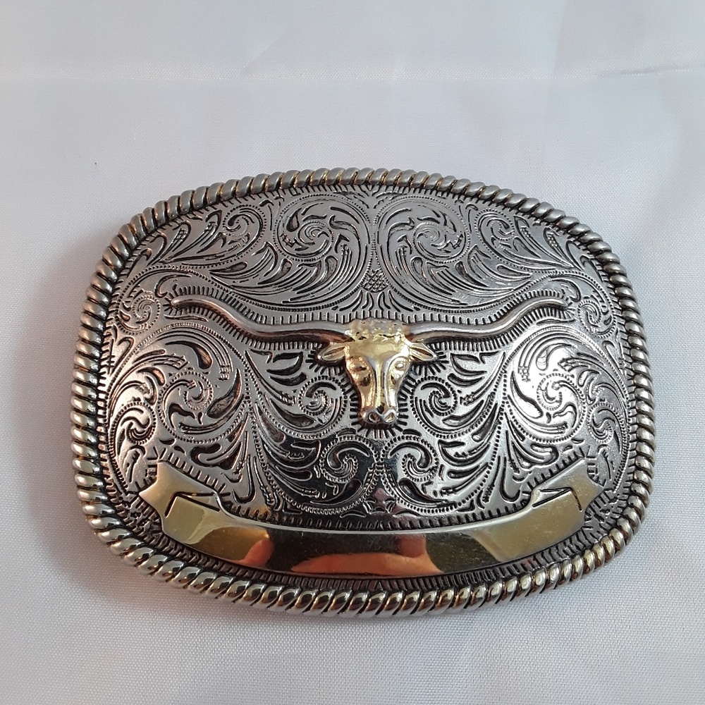Mens longhorn Texan belt buckle